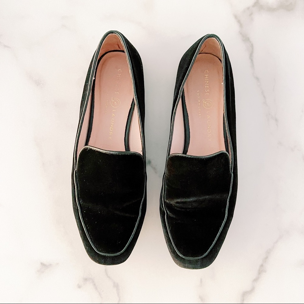 Chinese Laundry Gabby Black Velvet Loafer - Picture 3 of 8